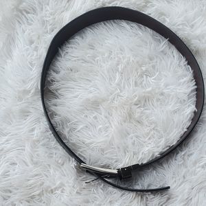 Mens Structure Brown Black Reversible Leather Belt